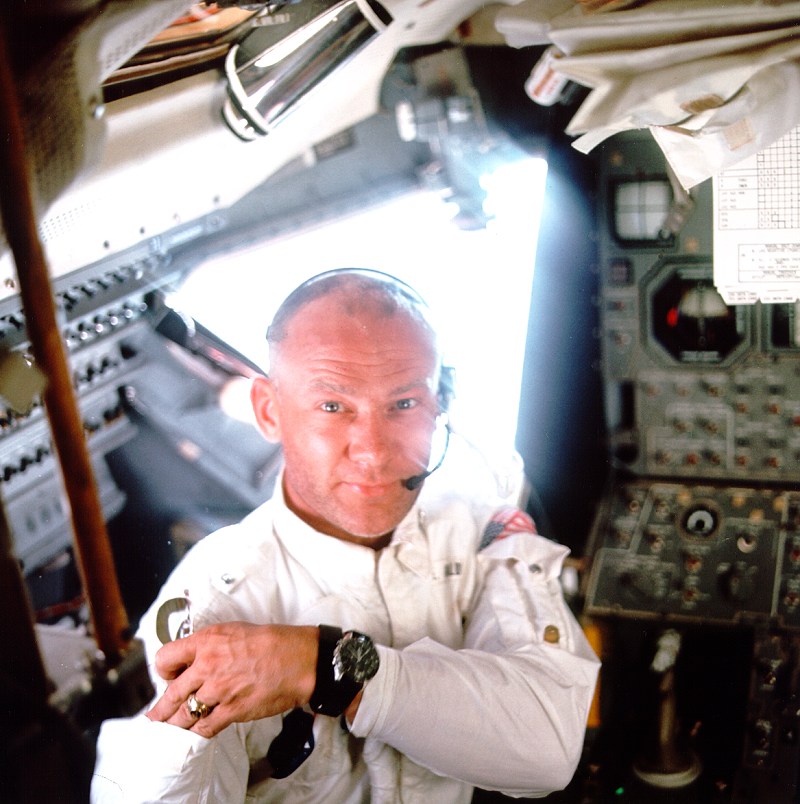 Buzz Aldrin with Speedmaster